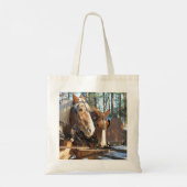 Winterpaarden bij de Canvas tas van het dorp Sturb (Achterkant)
