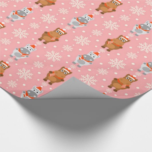 Winterpaarden Cadeaupapier (Hoek)