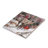  winterpaarden en -slee tegeltje (Zijkant)