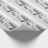 Winterpaarden Equine Xmas Holiday Kerstmis Cadeaupapier (Hoek)