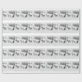 Winterpaarden Equine Xmas Holiday Kerstmis Cadeaupapier (Vlak)