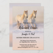 Winterpaarden in sneeuwrepetitie kaart (Voorkant / Achterkant)