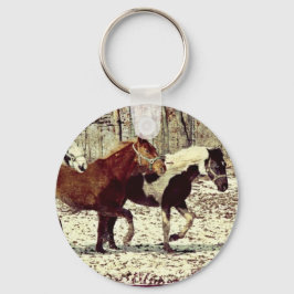 Winterpaarden Sleutelhanger