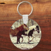 Winterpaarden Sleutelhanger (Voorkant)