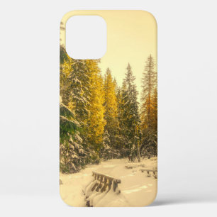 winterpad met pijnbomen Case-Mate iPhone case