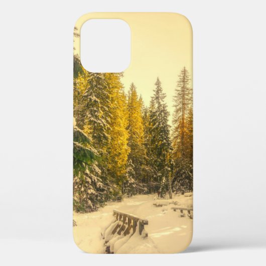 winterpad met pijnbomen Case-Mate iPhone case (Achterkant)
