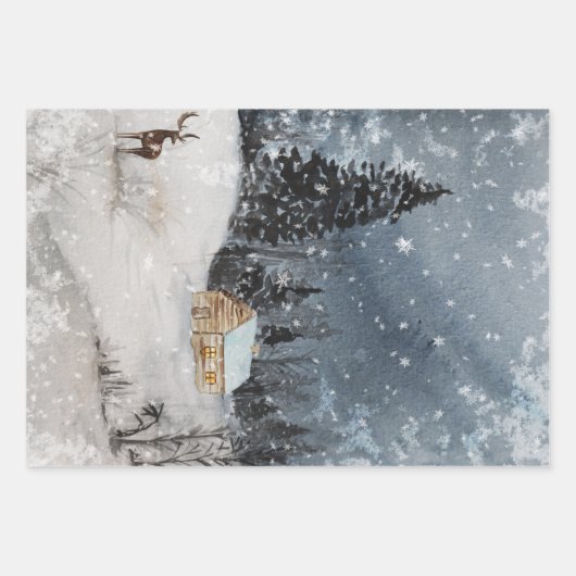 Winterpakbladen Inpakpapier Vel (Voorkant 3)