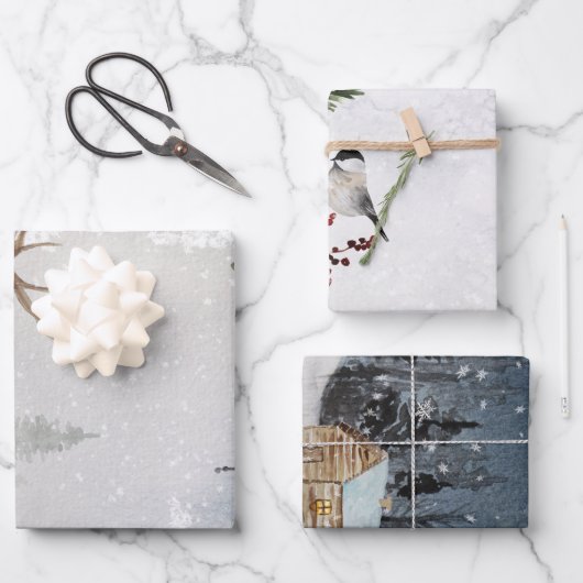 Winterpakbladen Inpakpapier Vel (Voorkant)