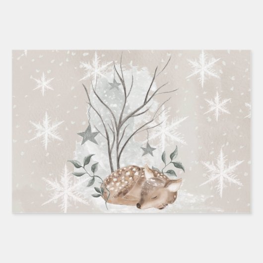 Winterpakbladen Inpakpapier Vel (Voorkant 3)