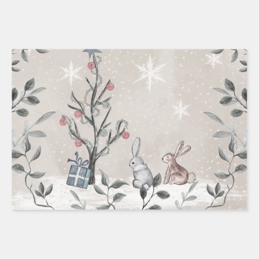 Winterpakbladen Inpakpapier Vel (Voorkant)