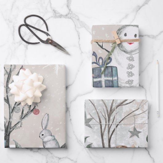 Winterpakbladen Inpakpapier Vel (Voorkant)