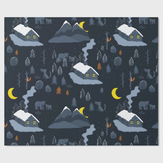 Winterpakpapier Cadeaupapier (Vlak)