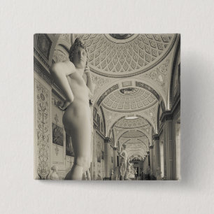 Winterpaleis en Hermitage Museum Vierkante Button 5,1 Cm