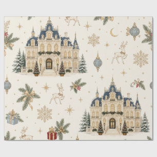 Winterpaleis Ivoren Kerst Inpakpapier