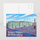 Winterpaleis Rusland Briefkaart (Voorkant / Achterkant)