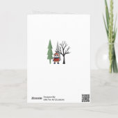 Winterpanda en bomen Kerstmis foto gevouwen Feestdagen Kaart (Achterkant)