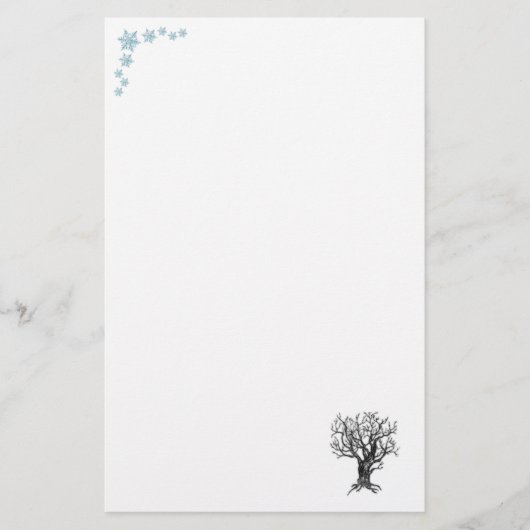 Winterpapier Briefpapier (Voorkant)