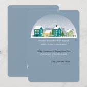 Winterparadijselijke feestkaart kaart (Voorkant / Achterkant)