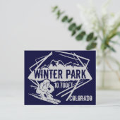 Winterpark Colorado ski elevatie briefkaart (Staand voorkant)