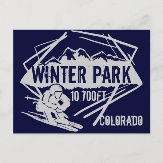 Winterpark Colorado ski elevatie briefkaart (Voorkant)