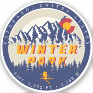 Winterpark Colorado  ski-souvenirs 80s Sticker
