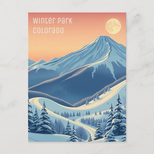 Winterpark colorado ski vakantie Briefkaart (Voorkant)
