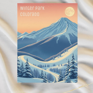 Winterpark colorado ski vakantie Briefkaart