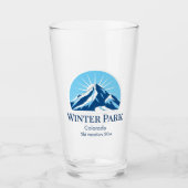 Winterpark Colorado skigebied drink Glas (Voorkant)