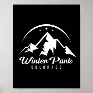 Winterpark Colorado Skigebied Snowboardin Poster