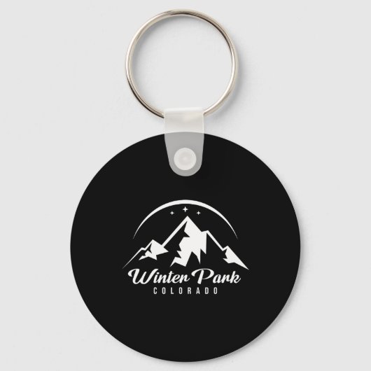 Winterpark Colorado Skigebied Snowboardin Sleutelhanger (Voorkant)