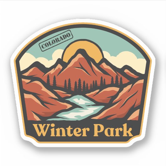 Winterpark, Colorado Sticker (Voorkant)
