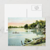 Winterpark Florida, Lake Osceola Vintage Briefkaart (Voorkant / Achterkant)