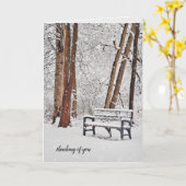 winterpark in sneeuwvlokken kaart (Gele Bloem)