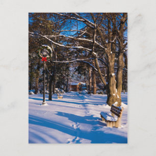winterpark met sneeuw in Canada Briefkaart