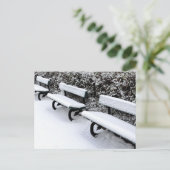 Winterparkbanken Briefkaart (Staand voorkant)