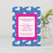 Winterpartij Ice Skating Invitation Kaart (Staand voorkant)