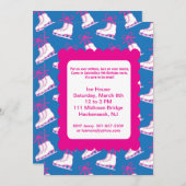 Winterpartij Ice Skating Invitation Kaart (Voorkant / Achterkant)