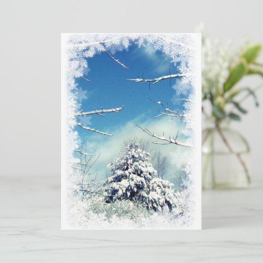 Winterpartij Kaart (Staand voorkant)