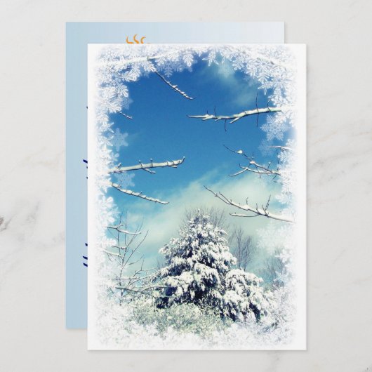 Winterpartij Kaart (Voorkant / Achterkant)