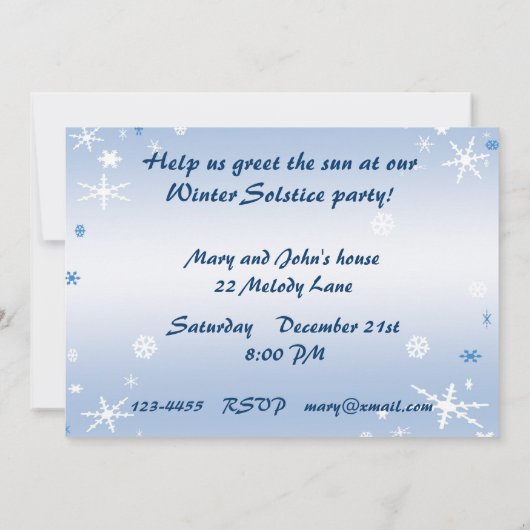 Winterpartij Kaart (Achterkant)