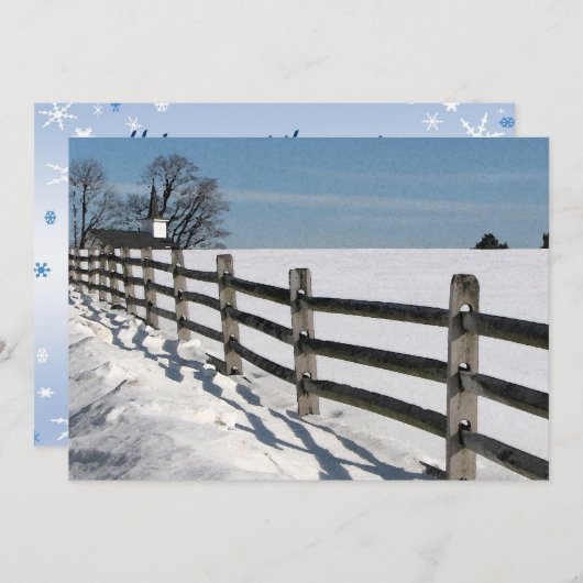 Winterpartij Kaart (Voorkant / Achterkant)