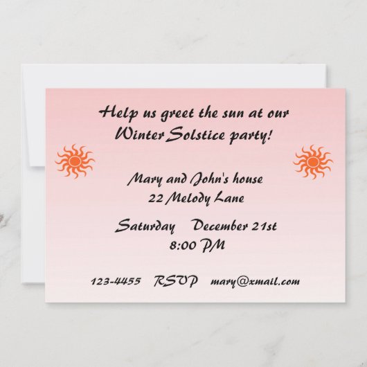 Winterpartij Kaart (Achterkant)