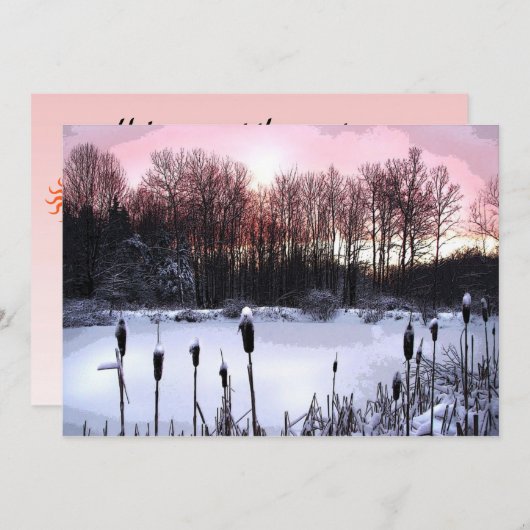 Winterpartij Kaart (Voorkant / Achterkant)
