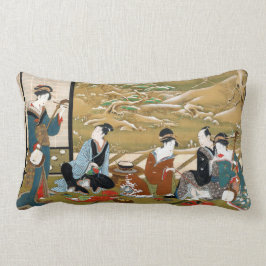 Winterpartij van Utagawa Toyoharu — japan Kussen