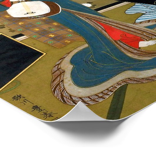 Winterpartij van Utagawa Toyoharu — japan Poster (Hoek)