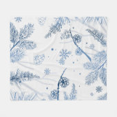 Winterpatroon 2 fleece deken (Voorkant (Horizontaal))