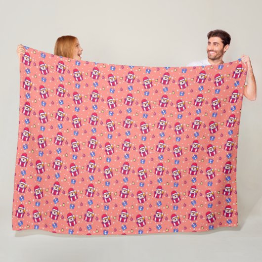 Winterpatroon Design fleece deken  (In situ)