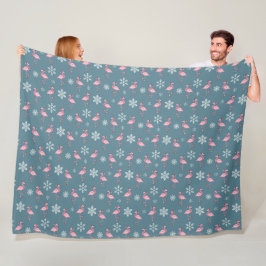 Winterpatroon Design fleece deken