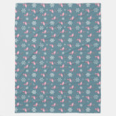 Winterpatroon Design fleece deken (Voorkant)