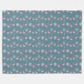 Winterpatroon Design fleece deken (Voorkant (Horizontaal))